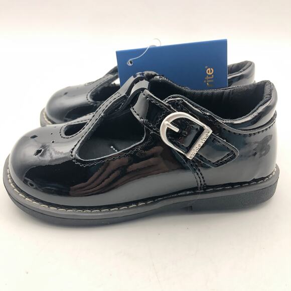 Stride Rite Girls SR Suise Mary Jane Flat Size 6 Toddler Shoes Black NIB - Picture 7 of 11
